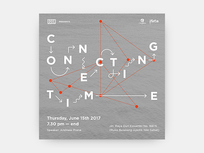 Connecting Time Invitation cell group church connecting dots gotham grey instagram invitation layout