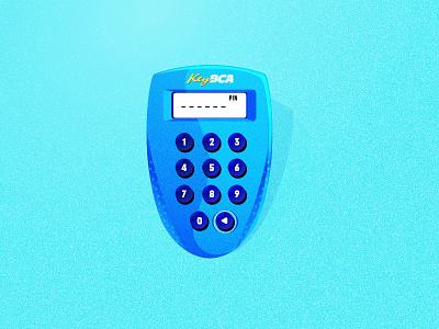 KeyBCA Illustration bank bca blue icon illustration keybca remote skeuomorphic token