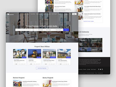 Daily UI #3 - Landing Page blue cobalt daily ui directory houses indigo landing page property real estate