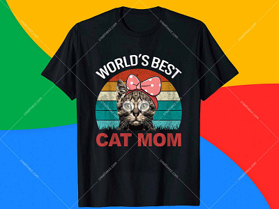 World's Best Cat Mom T Shirt Design. branding custom t shirts design etsyseller etsyuk funny cat t shirts graphicdesign merchbyamazondesign mugdesign t shirt design app t shirt design ideas t shirt design maker t shirt design vector tshirt tshirtonline tshirtslovers typography ui