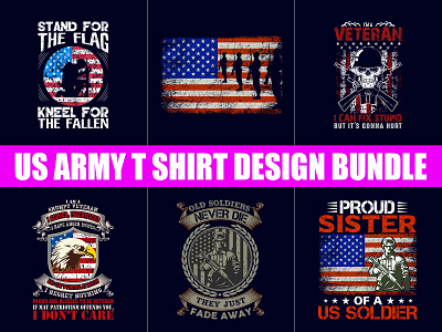 US ARMY T Shirt Design Bundle amazon t shirts illustraion illustration teepublic t shirts typography us army us army t shirt design us army t shirt design