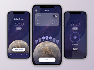 Alarm app app design ui