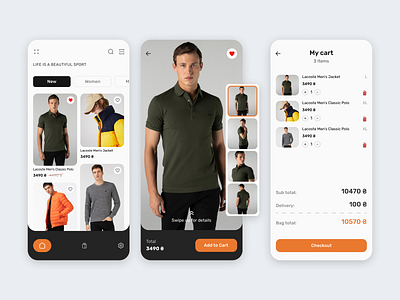 Shopping app app design ui