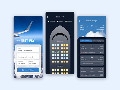 Flight app app design ui