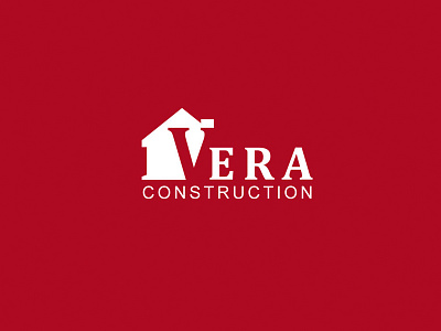 Vera Construction Identity Branding 11thagency branding construction flat fonts home icon identity logo design logotype mark red
