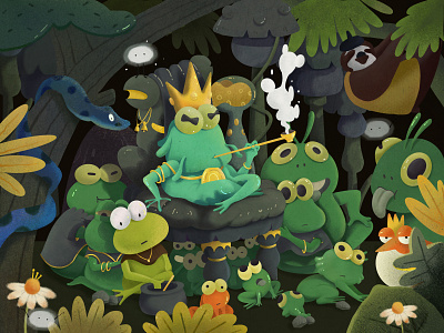 Frog Geezer (Hello dribbble) 插图 设计