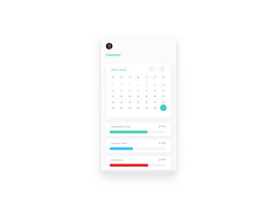 UI design for calender app design minimal ui ux