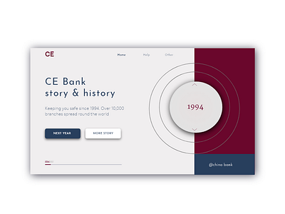 Landing Page for CE Bank design icon ui ux web