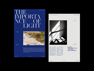 The importance of light - Layout 35mm article artwork design film photography flyer artwork graphic design layout layout design page palette research sans serif serif ui design visual art visual design web design