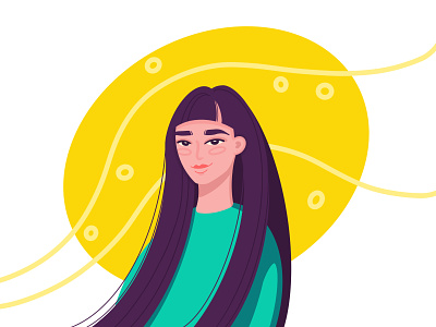 spring avatar character character design egg girl illustration portrait procreate selfportrait smile