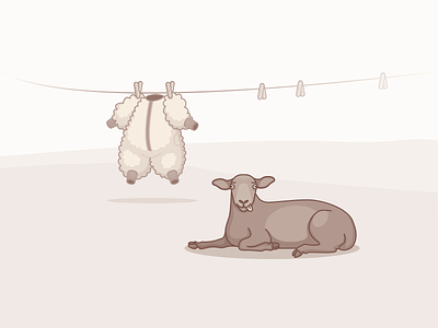 Black Sheep black sheep grassland illustration laundry monochromatic sheep silly tongue wool