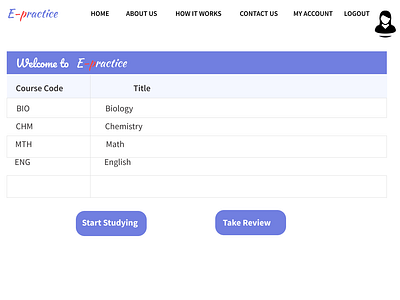 Select Option e practice take exam screen