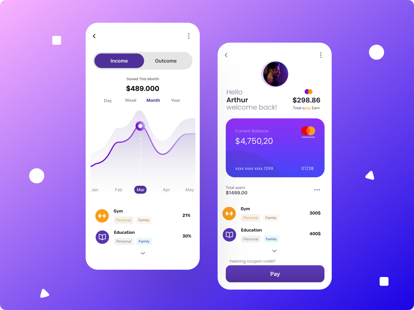 Payment App by Ravindra Chaphekar on Dribbble