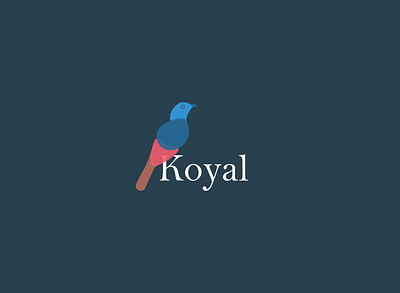 koyal art branding design flat icon logo minimal typography