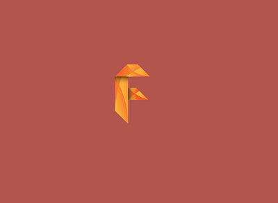 f letter branding design flat icon logo minimal typography