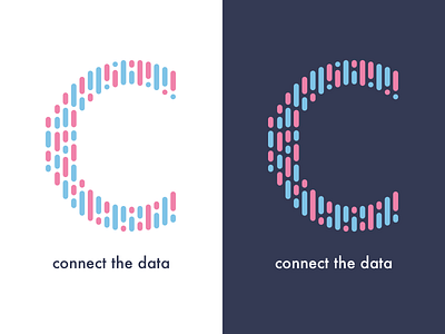 Logo Exploration chart connect data flat logo