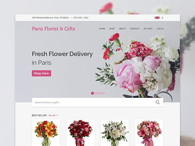 Redesign - Paris Florist & Gifts ecommerce florist flower redesign ui web