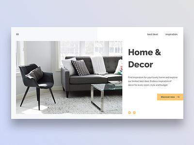 Home & Decor decor furniture home house landing page scandinavian web