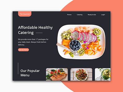 Daily UI #003 - Landing Page catering dailyui food gourmet homepage landing page restaurant web design