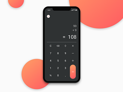 Daily UI #004 - Calculator calculator dailyui iphonex minimal mobile app