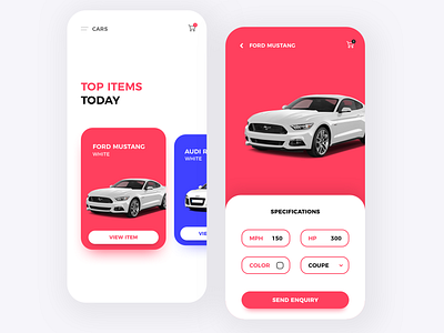 Car App app design mobile mobile design ui ux