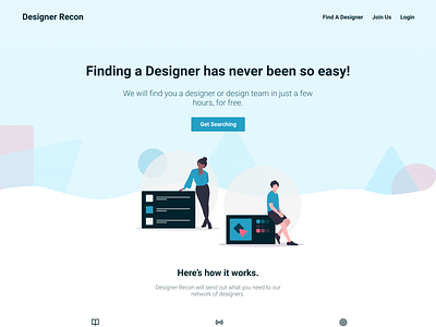Designer Recon illustration minimal redesign ui web design webapp website