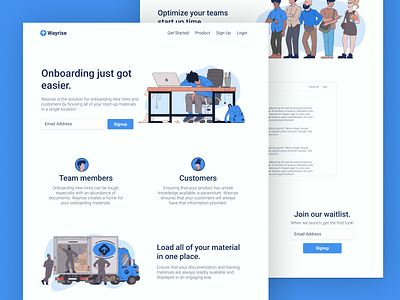 Landing Page illustrations landing web design webdesign