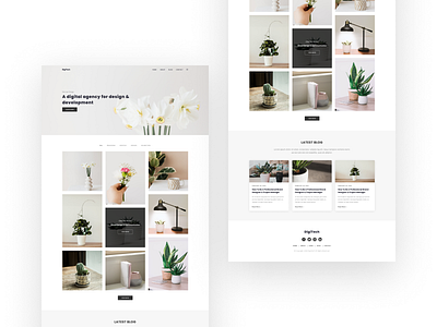 Minimal Web Template Design design figma landing page minimal photoshop template ui web