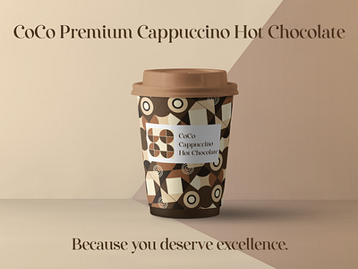 CoCo Cappuccino Hot Chocolate brand design brand identity brand identity branding brand mockup design digital art food graphic design illustration mock up mockup package design packaging product productdesign