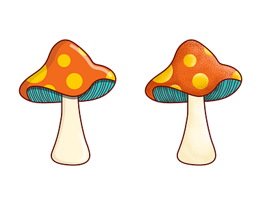 Mushroom Icons adobe illustrator digital art flat design graphic design icon icon design illustration logo logo design mushroom mushrooms nature plants ui vector vector art vector design