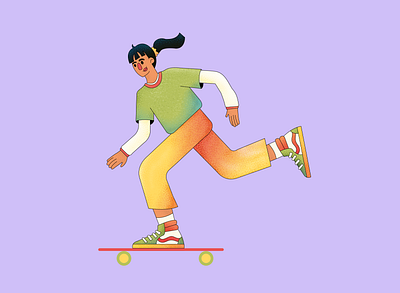 Skate Life avatar design digital art flat flat design flat illustration graphic design illustration ui ui art vector web art