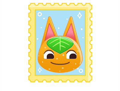 Animal Crossing New Horizons - Tangy Stamp Design animal crossing art character design digital art games graphic design illustration video games