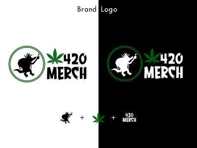 420 Merch Logo art branding design flat icon illustration illustrator logo type vector