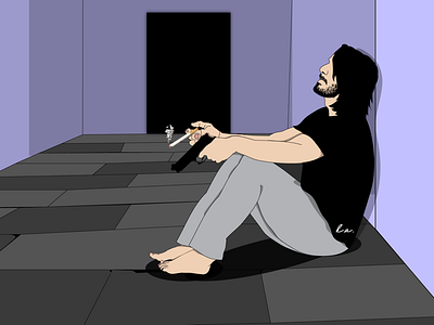 Smoking Kills adobe illustrator illustration keanu reeves