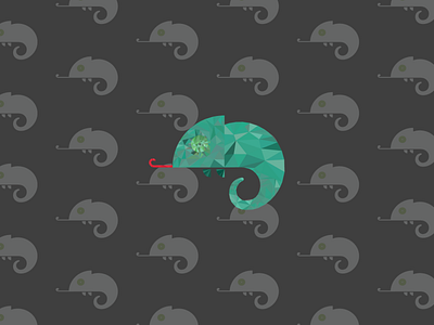 Chameleon chameleon design illustration lowpoly