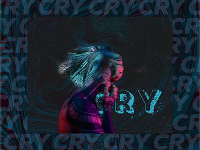 CRY banner design illustration