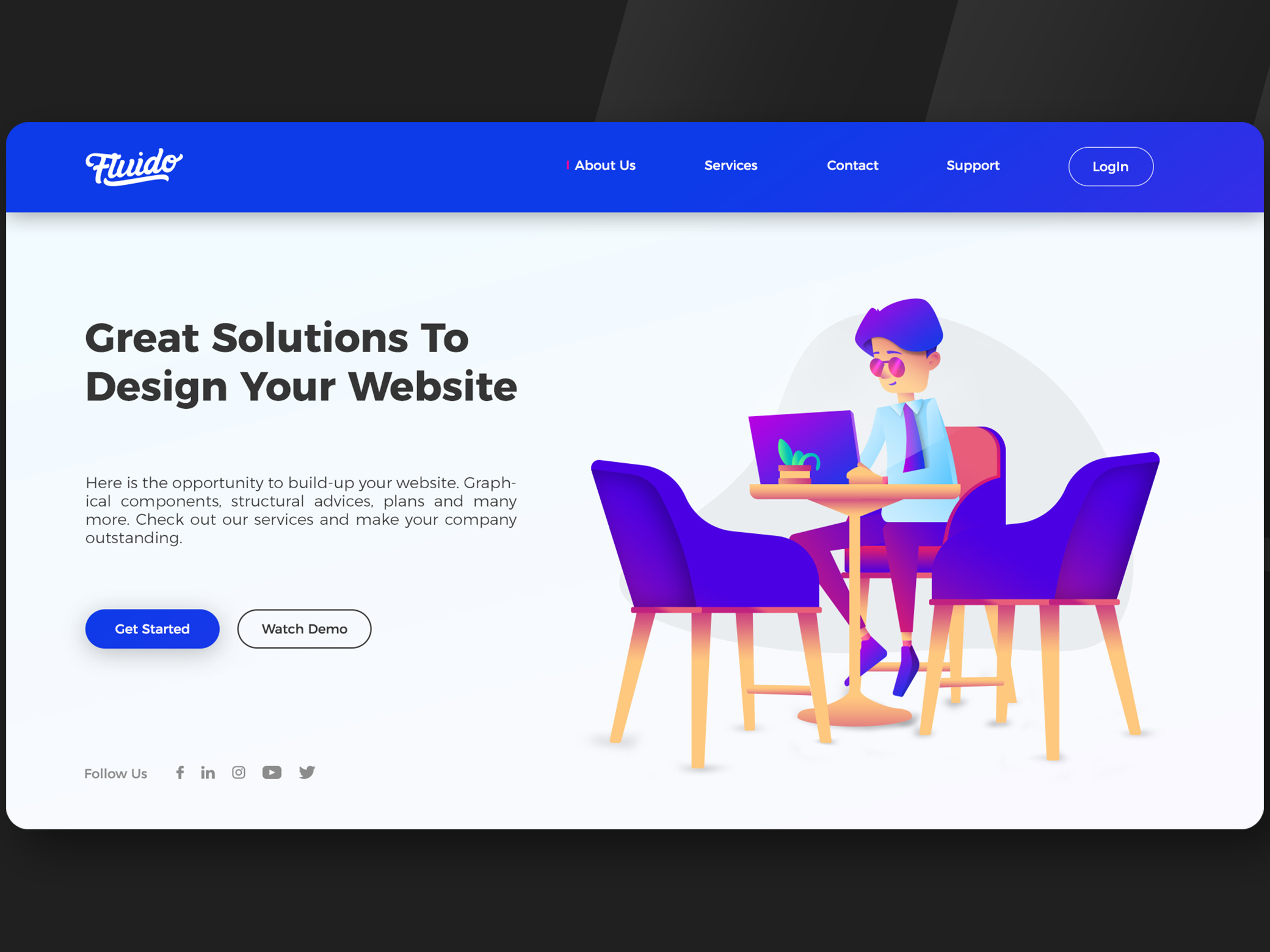 Modern Hero Header Design Template by Talha Zafar on Dribbble
