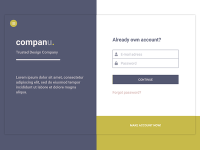 #DailyUI : 1 / Log In page