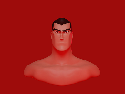 the man in the red room 3d blender character character design designer graphic