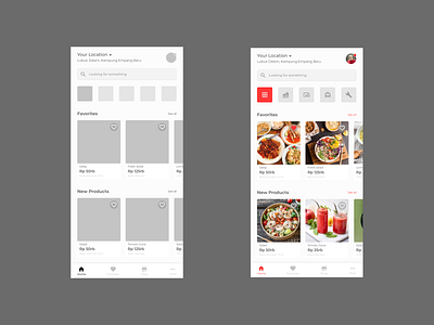 Desain Aplikasi Usaha Mikro Kecil dan Menengah app design figma food app graphic design illustration location ui