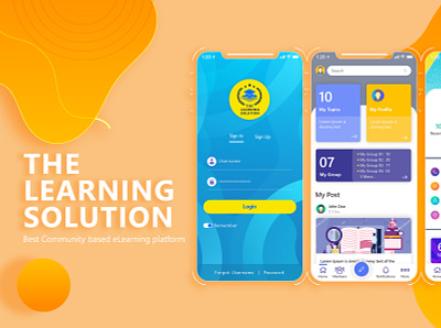 The Learning Solution graphic design mobile ui