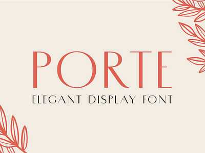 Porte Elegant Display Font