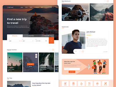 UI Travel Website design ui ux web