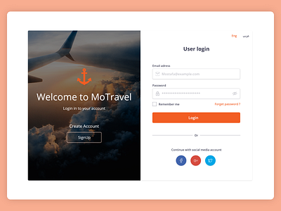 Travel website login