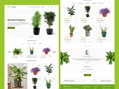 UI-My Plant Website design ui ux web