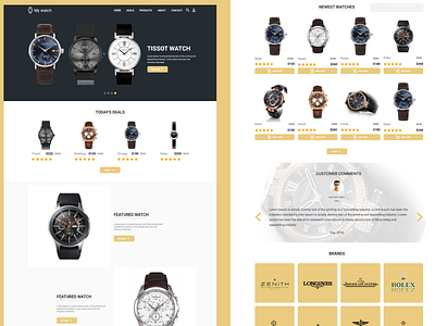 My Watch Website design ui ux web