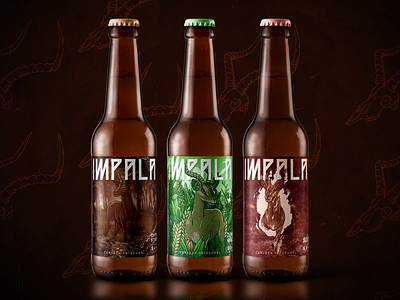 Impala Craft Beer beer branding branding illustration label design