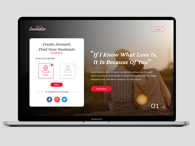 Dating Landing Web Design