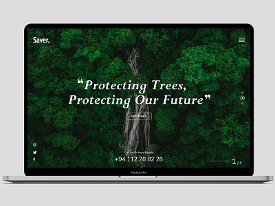 Landing Page Concept Design adobexd landing page nature protect tree webdesign