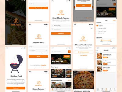 Restaurant Food Delivery Mobile App Design adobexd delivery app food mobile app design restaurant app uiux